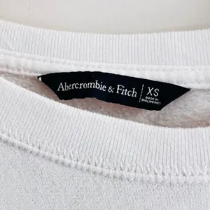 Abercrombie & Fitch Crop oversized Sweatshirt Womens XS White Rainbow Stripe thumbnail 6