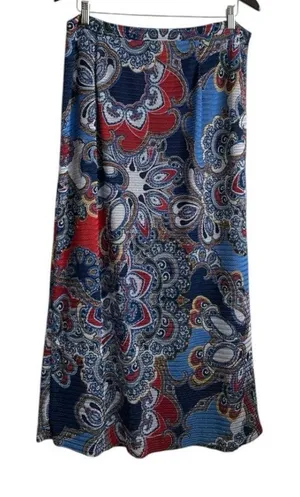 Cato Maxi Skirt Women L Colorful‎ Boho Floral Whimsical Artsy Hippie Festival thumbnail 1
