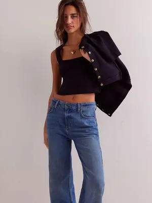Free People We The Free NY Twosie Knit Top - Black thumbnail 2