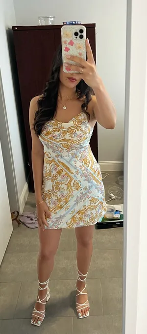 Mini pattern dress Multiple thumbnail 1