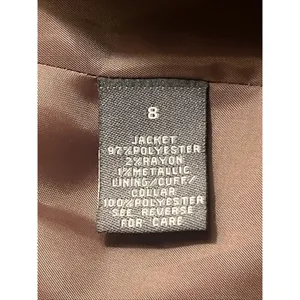 NEW Dress Barn Brown Metallic Bridal Mother Of Bride Jacket Blazer 8 thumbnail 4
