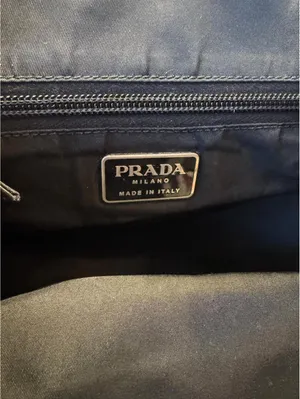 Prada Vintage Tessuto Nylon Tote Lucite Handles thumbnail 6