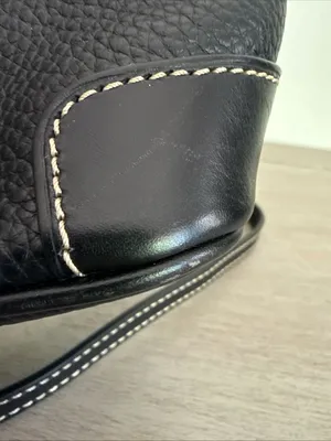 Dooney & Bourke Black Pebbled Leather Crossbody Shoulder Bag Convertible Strap thumbnail 7