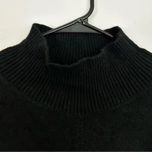 Maeve Anthropologie Black Mock Neck Asymmetrical Pullover Sweater Size Large thumbnail 11