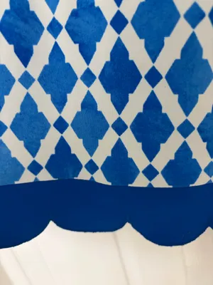 Mud Pie blue design dress with halter tie thumbnail 2