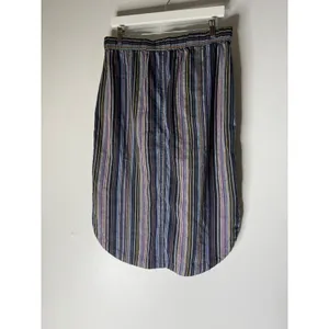 Mododoc Multi Color Striped Button Down midi pull on skirt Size medium Blue thumbnail 2