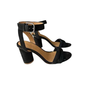 Madewell Rosalie Black Suede Heels size 9 thumbnail 3