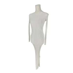 FRAME Ribbed Off White Long Sleeve Midi Sweater Dress Size XXS thumbnail 8