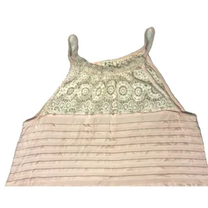 POL Women's‎ Medium Pink Ruffle Tunic Tank Top Lace Beads Preppy Girlhoodcore thumbnail 3