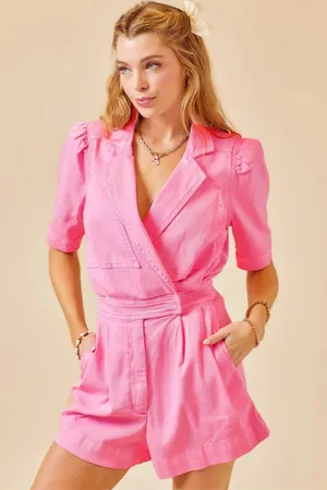 These Three Boutique Day+Moon Denim Romper thumbnail 1