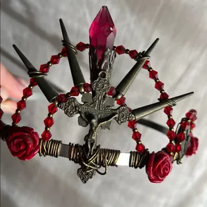 Gothic•Handmade Tiara•Thorns and Roses •Day Of The Dead thumbnail 7