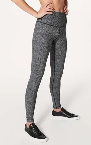 Lululemon Wunder Under Hi-Rise Tight 28" Heathered Black Size 10 thumbnail 1