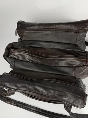 Vintage Genuine Leather Tote Bag Brown Slouchy Made in‎ Mexico thumbnail 4