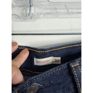NEW Levi's Cinch Baggy Jean High Rise Dark Wash 30 X 31 Normcore 90s Minimalist thumbnail 4