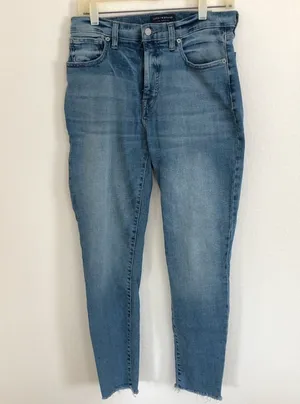 NEW Lucky Brand High Rise Raw Hem Bridgette Skinny Blue Jeans 8/29 thumbnail 1