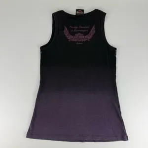 Harley-Davidson Bloomington IN Ombre Tank Top - Purple & Black Filigree - Size M thumbnail 4