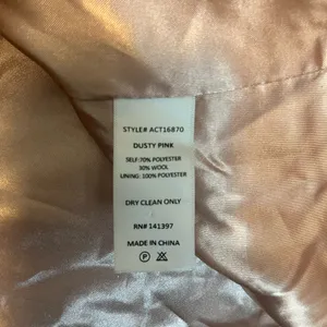 Astr the Label Dusty Pink Double-Breasted Wool Blend Pea Coat Size Small‎ thumbnail 4