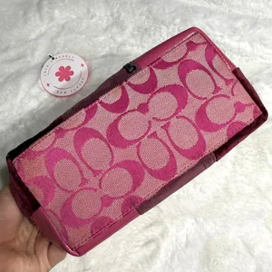 y2k Coach Vintage Pink Patchwork Demi Baguette Shoulder Bag Small Mini Purse thumbnail 3