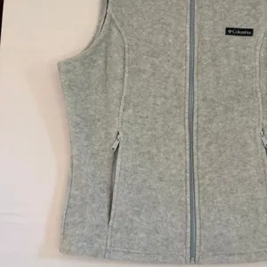 Columbia‎ Benton Springs Fleece Vest Womens Medium Grey Full Zip XL6953 thumbnail 6