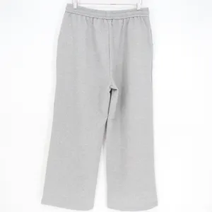 Unbranded Heather Grey Wide Leg Textured Lounge Pants Large Drawstring Knit L thumbnail 3
