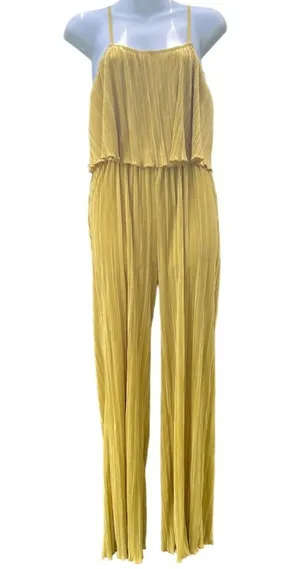 NWT Cider Boho Retro Overalls Solid Layered Jumpsuit thumbnail 1