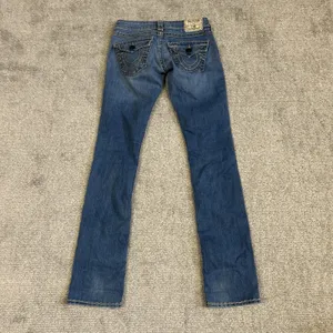 True Religion Billy Super T Jeans Womens 24 Straight Low Rise Actual 26x32 USA thumbnail 7