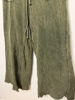 Three Bird Nest Relaxing Robin Wide Leg Pant Olive Green Size Large thumbnail 6
