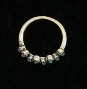Turquoise Floral Accent Ring - Women Jewelry thumbnail 1