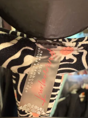 NWOT Free People FP Movement Never Better Printed Halter Crop - Daisy Black - XS thumbnail 9