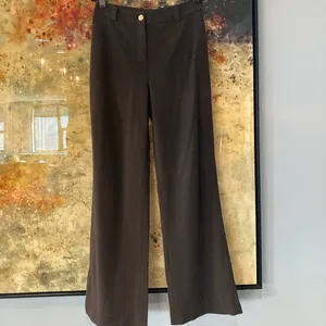 St. John Womens Brown Dress Pants with Belt Loops Sz S Retail $795 thumbnail 7