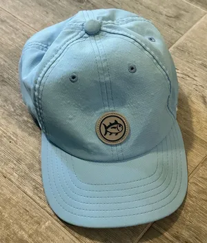 Southern Tide Baseball Cap Rubber Logo Light Coastal Blue Hat Unisex thumbnail 1