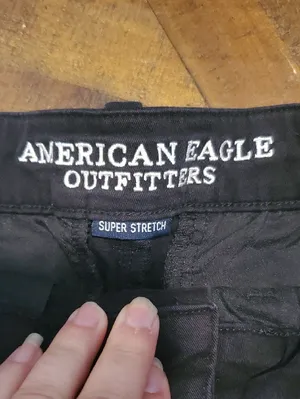 American Eagle Outfitters Black High-Waist Casual Shorts thumbnail 2
