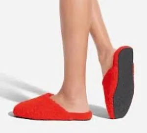 Bombas‎ women's Sunday Mule Slipper in bright rust orange size 10 thumbnail 1
