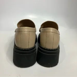 Free people Lyra lug sole loafers tan Leather black womens size 36.5 trendy Y2K‎ thumbnail 5