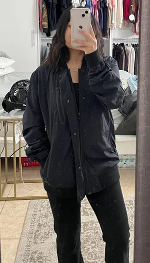 Navy Blue Bomber Jacket thumbnail 4