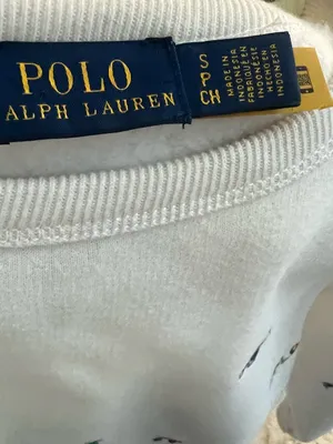 Polo by Ralph Lauren White Crewneck Sweater with Colorful Embroidered Icons thumbnail 5
