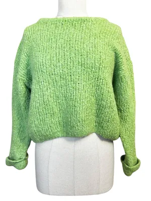 American Vintage Women's Zolly Jumper Wool Sweater in Spring Green Size XS/S thumbnail 4