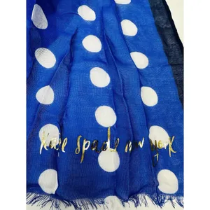 Kate Spade New York Blue W/white Dot Oblong Scarf‎ Designer Feminine NWT thumbnail 4