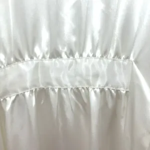 Morgan Taylor Ivory Satin Bridal Robe Size S Maxi Embroidered Sleeves Boudoir thumbnail 11