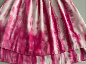Sleeveless Pink Tie Dye Short Dress S Summer Vacation Beach Dress Sundress thumbnail 4