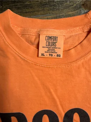 Comfort Colors Orange 'Spooky' Tee with Ghost Bow Graphic thumbnail 2