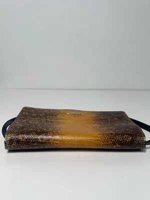 Coach Hayden Anna Foldover Lizard Embossed Leather Crossbody Clutch thumbnail 7