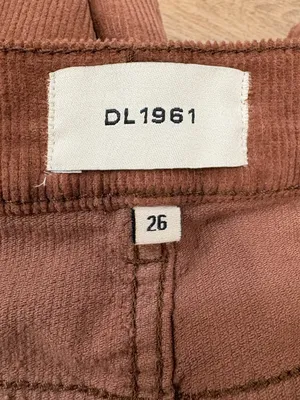 🌟 Dl1961 🌟 Hepburn Wide Leg 27" High Rise Corduroy Stretch Jeans Brown Sz 26 thumbnail 11