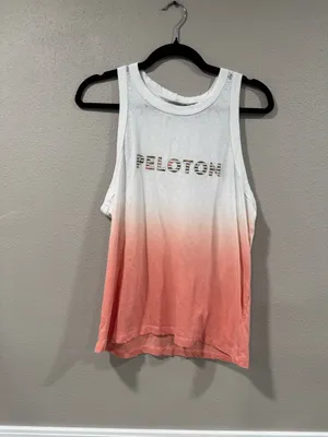 Peloton Women’s White Ombré Go To Racer Back Tank thumbnail 2