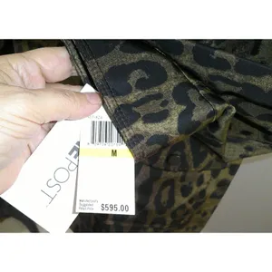 New NWT $595 Jane Post Women's Leopard Nylon Safari Jacket Rain Coat M Italy thumbnail 5