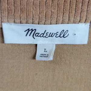Madewell‎ Redford Womens Corduroy Blazer Jacket Size L Tan Knit Double Breasted thumbnail 2