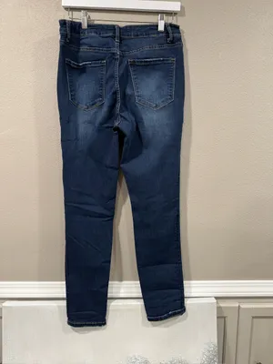 Vervet Dark Wash High-Rise Button-Fly Skinny Jeans thumbnail 3