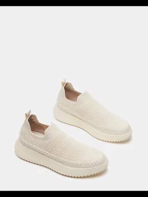 Steve Madden Samhara In Katie Cream Knit Slip-On Platform Sneakers 9.5 thumbnail 4