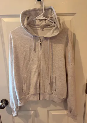 Garage Grey Zip Up Hoodie Size Large thumbnail 1