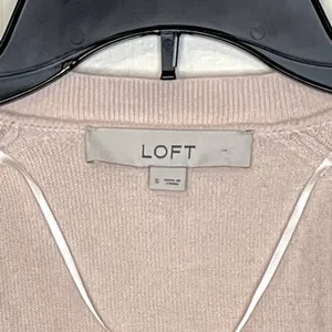Ann Taylor Loft Womens Open Sweater‎ Cape Size Small Peach Wool Blend LS thumbnail 2